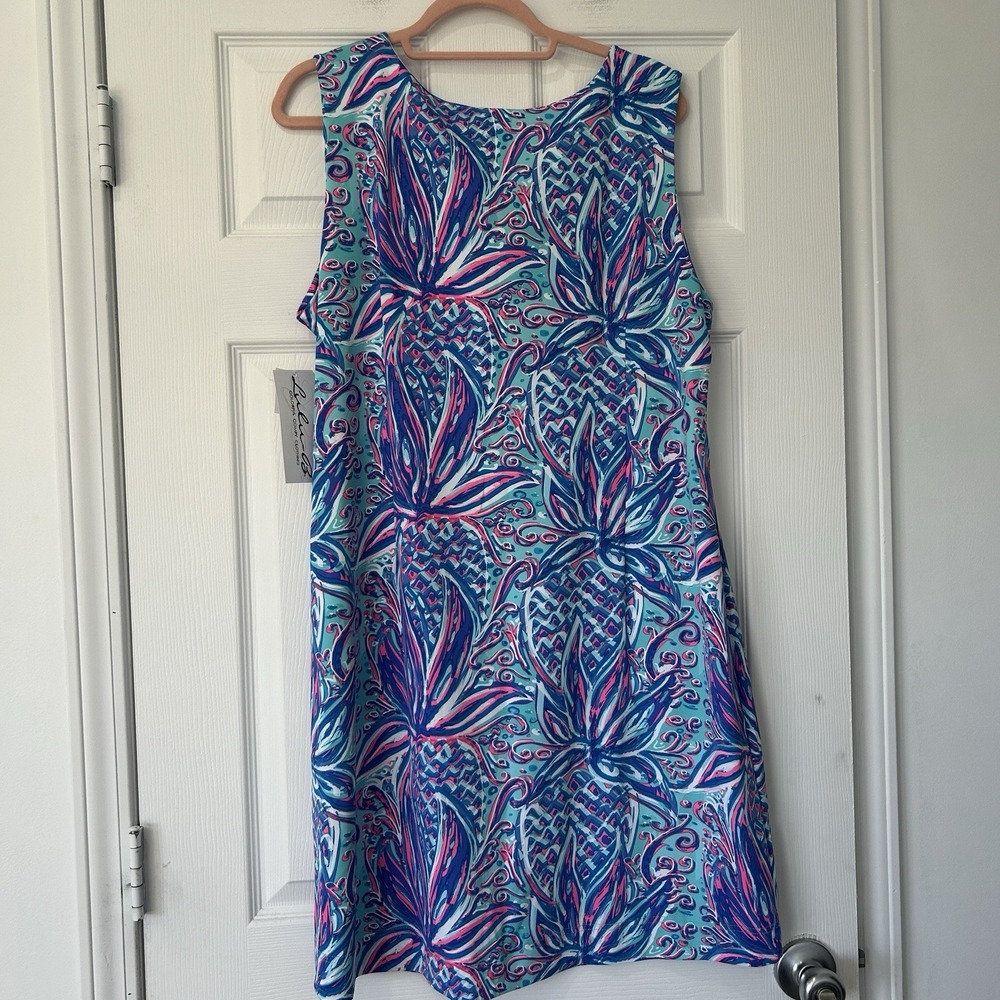 Lulu-B Dress Women's 1X NWT Sleeveless UPF 50 Cooling Shift Resort Beach Travel - Picture 5 of 7